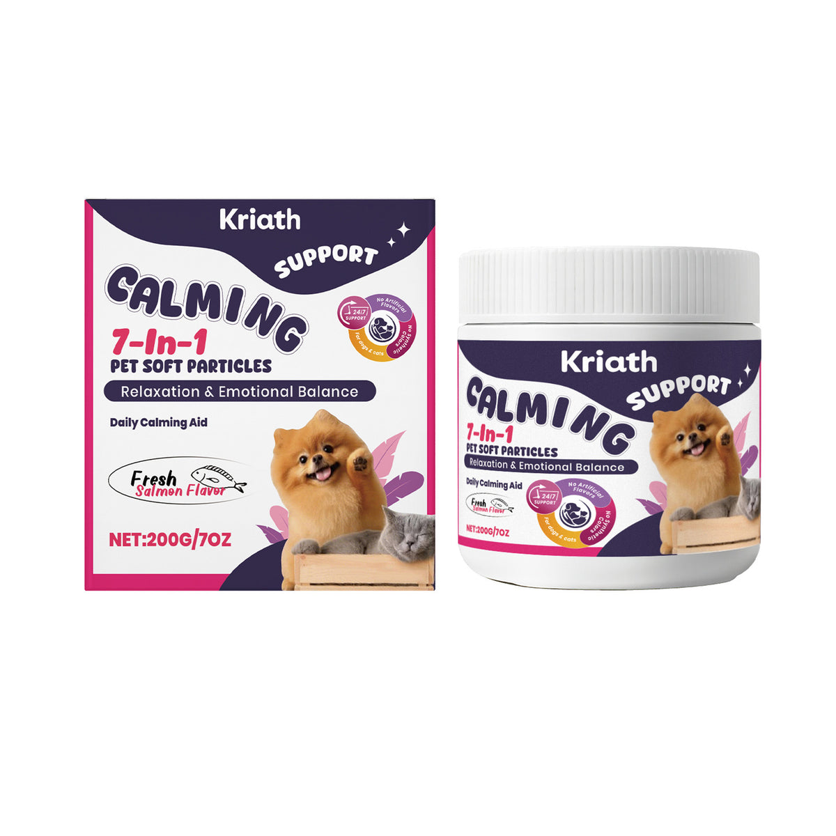 Calmer les particules douces de support pour animaux de compagnie