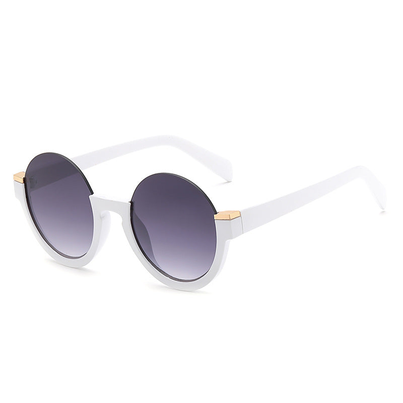 Lunettes de soleil tendance semi-imprimées avec protection contre la lumière bleue