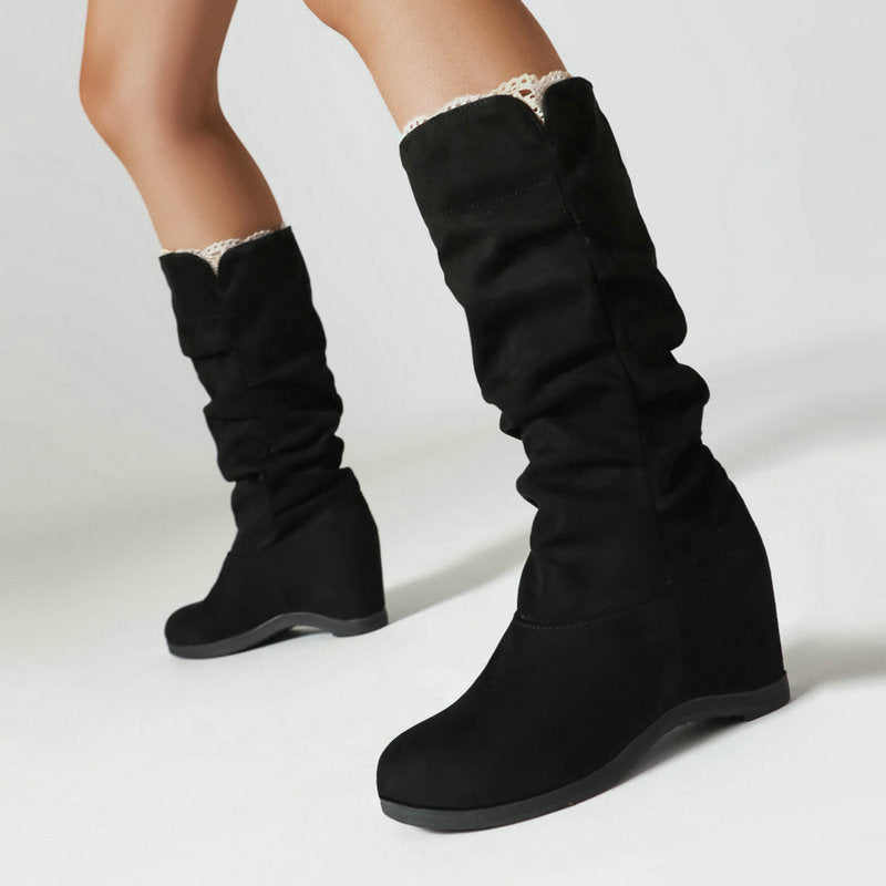 Bottes en tissu Suede pour femmes