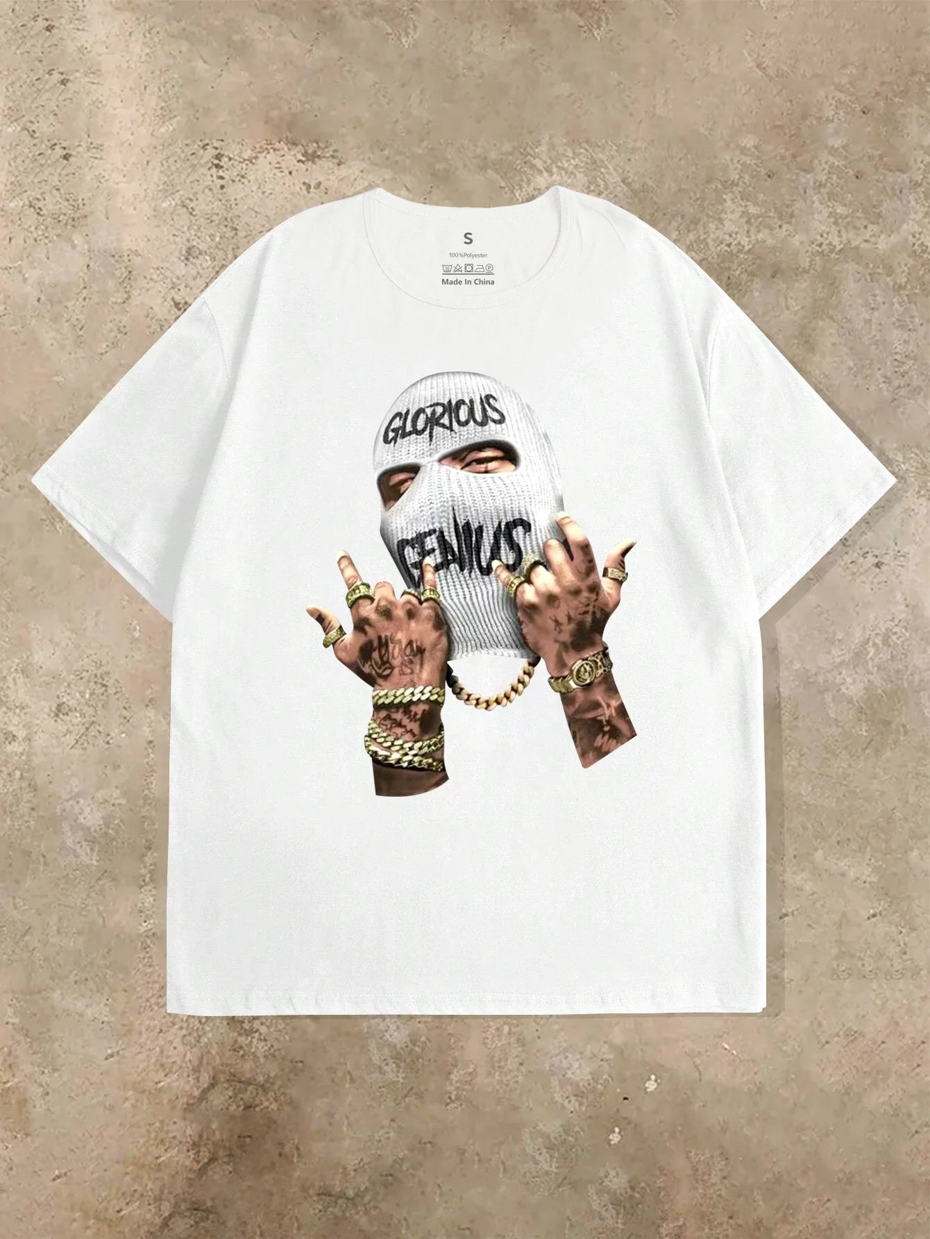 T-shirt en T-shirt rond homme Retro manches courtes