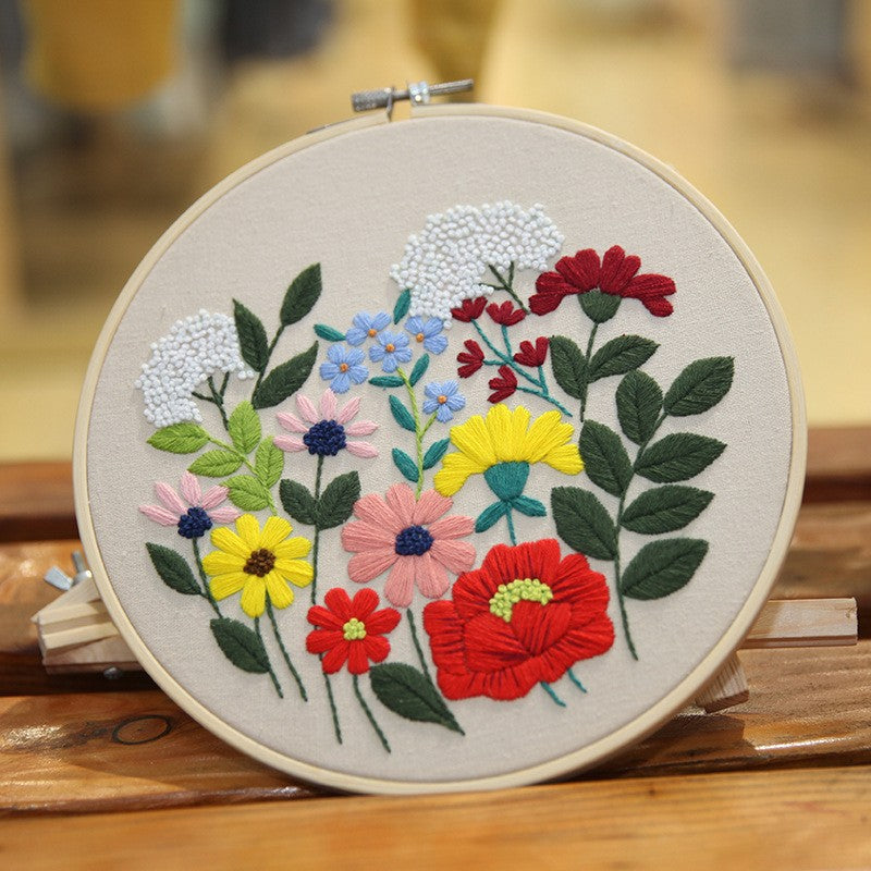 Peinture à la main Diy suspendu Kit de couture à fleurs tridimensionnel