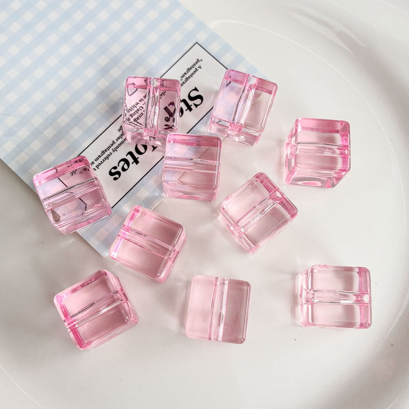Perles de cubes acryliques plats
