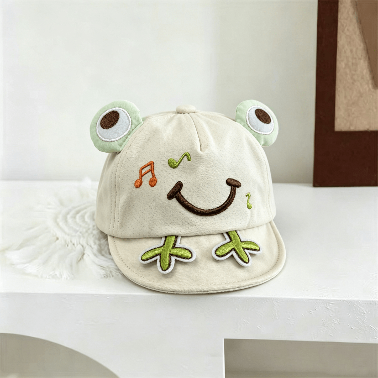 Les garçons et les filles de la grenouille musicale soft-top mignon et ludique casquette de baseball est approprié pour Ch