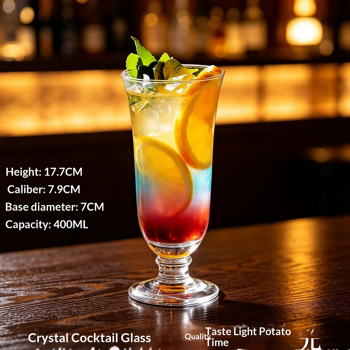Creative and Personalized Cocktail Glass with a Margarita Sauce Crystal Tall Stemchampagne