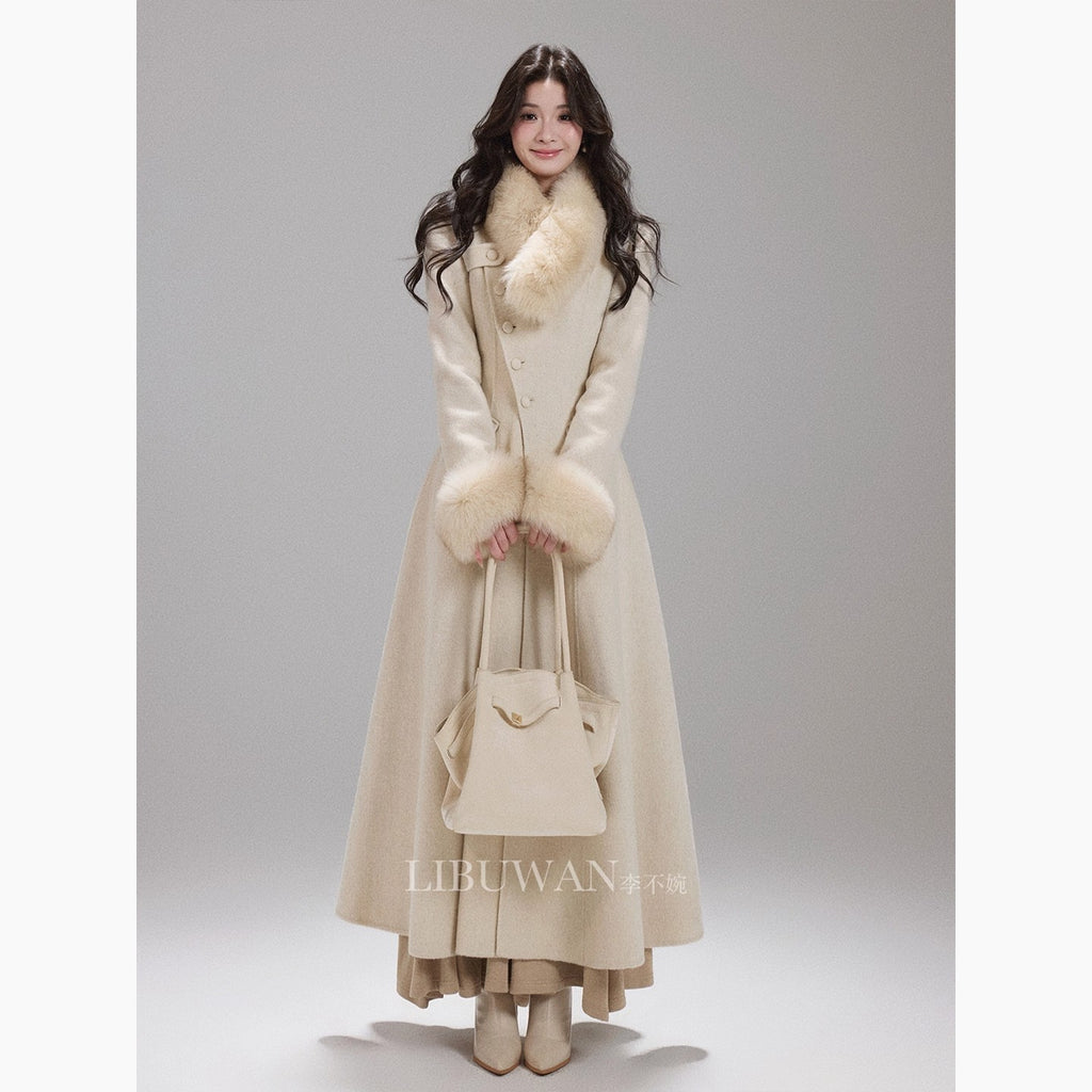 Manteau en laine à double face pour une princesse