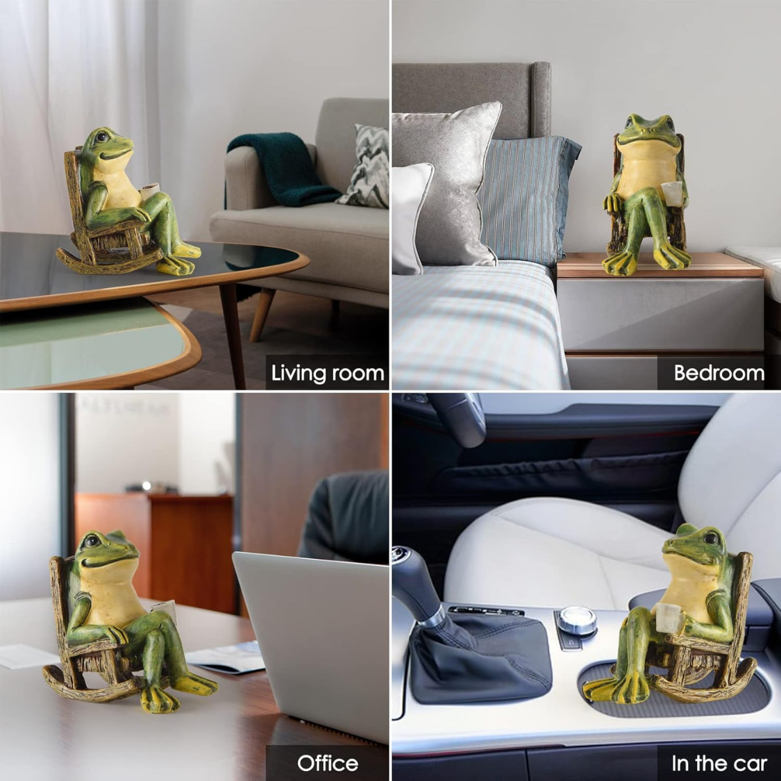 Miniature Frog Garden Statue Solar Outdoor Lights Fairy Decor Maison chaud