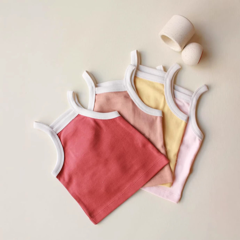 Bébé Summer Outfit Suspender Vest et shorts ensemble filles