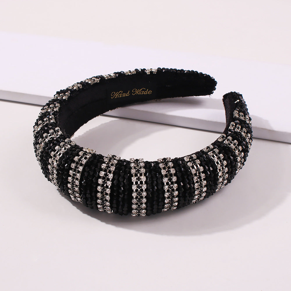 Baroque Couleur Strass Tassel Luxe Prom Catwalk Accessoires pour cheveux de rue