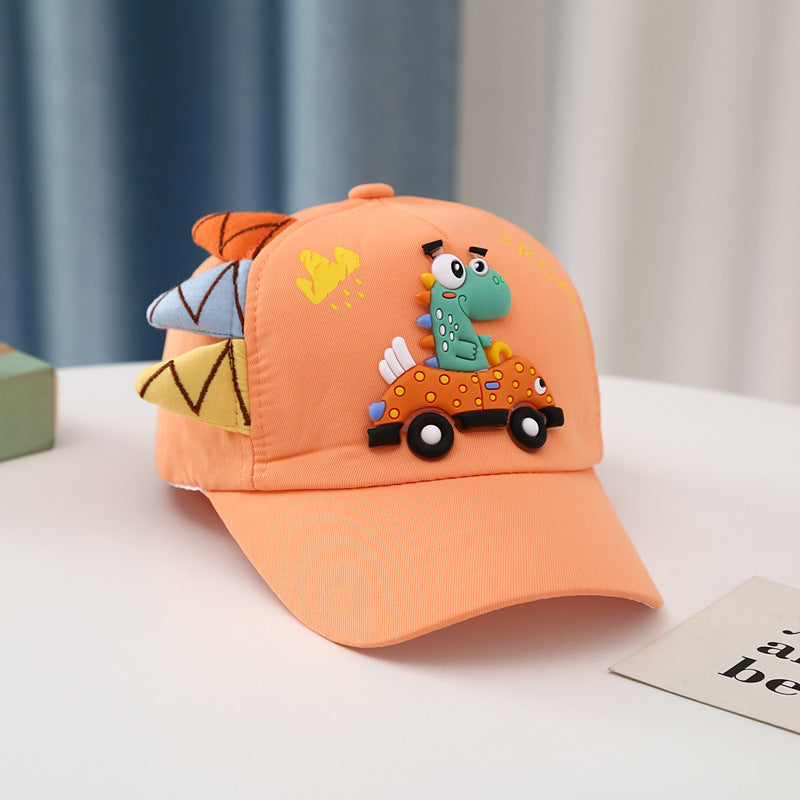 Dinosaur Voiture Peaked Cap Coréen Style Garçons et filles Broderie