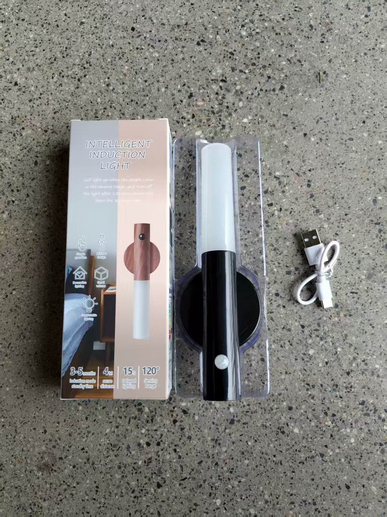 Eclairage mural magnétique USB de l'escalier ménager