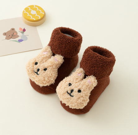 Nouveau-né Chaussettes bébé Terry Fleece-lined Épaisseur automne et style hiver