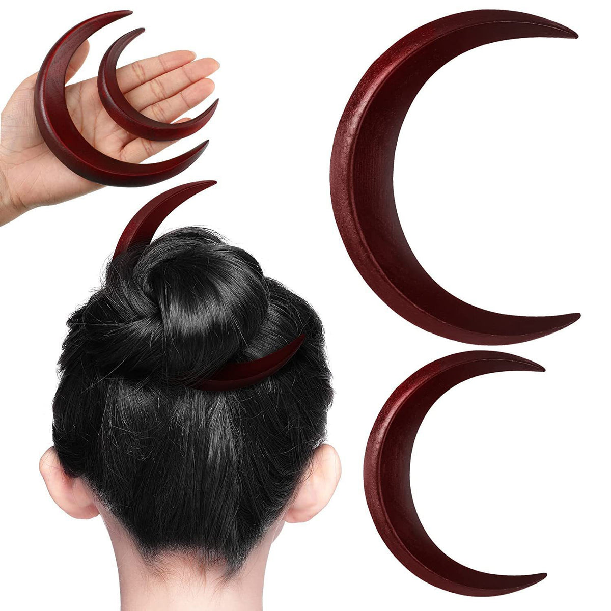Barrettes à épingle à cheveux en forme de croissant