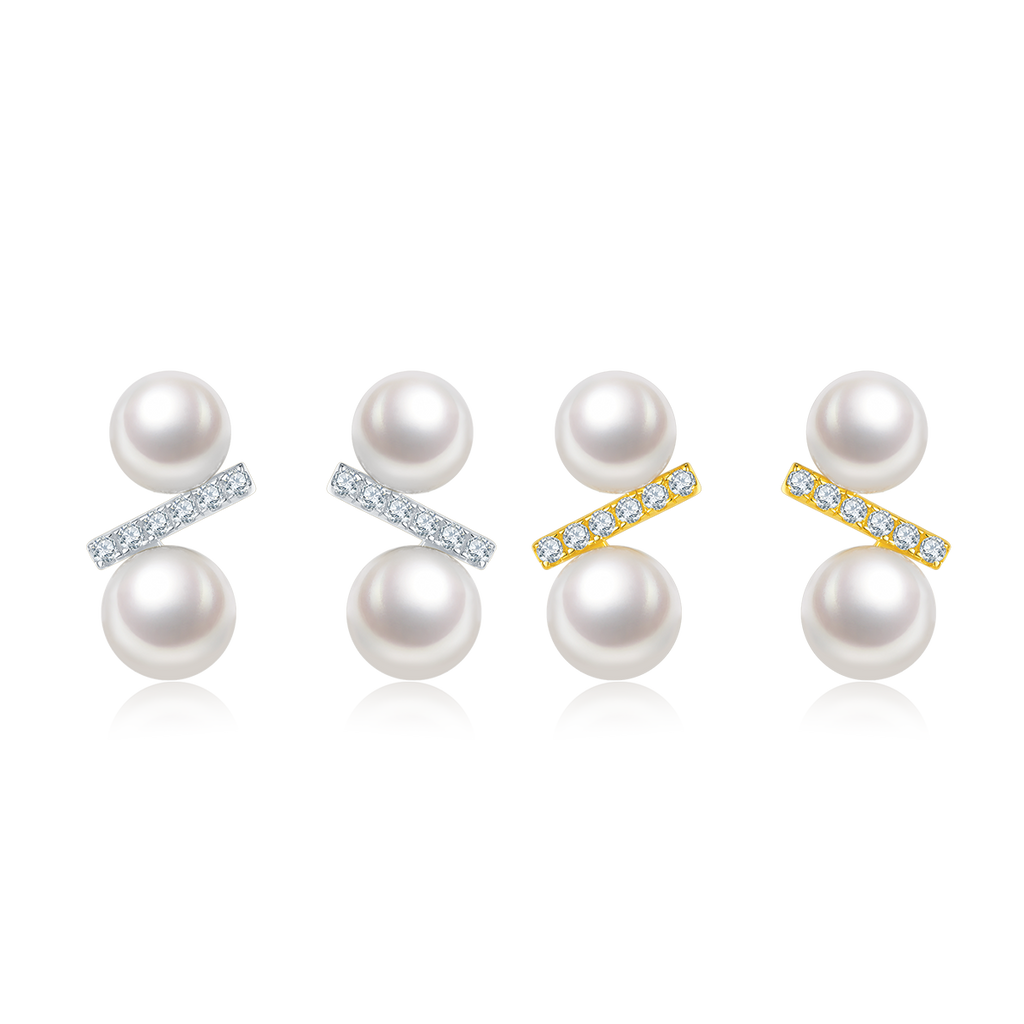 S925 Argent Sterling Boucles d'oreilles en perles d'eau douce naturelles pour femmes