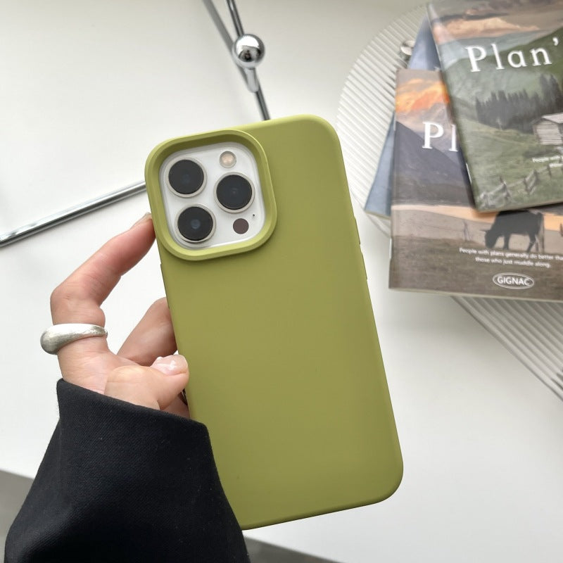 Boîtier de téléphone en silicone liquide de couleur solide