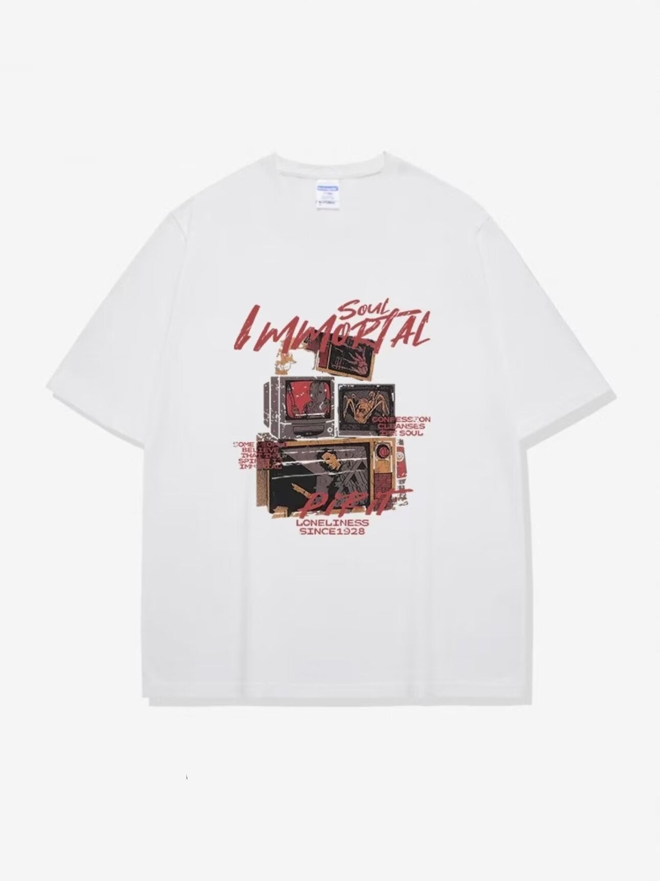 T-shirt American Retro Short Sleeve Hommes
