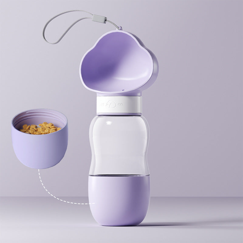 Bouteille d'eau pour chien pour l'extérieur Portable Companion Cup en plastique Bouteille d'eau Marche pour chien W