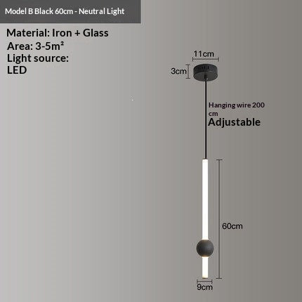 Chandelier Nordique lumineux pour la chambre