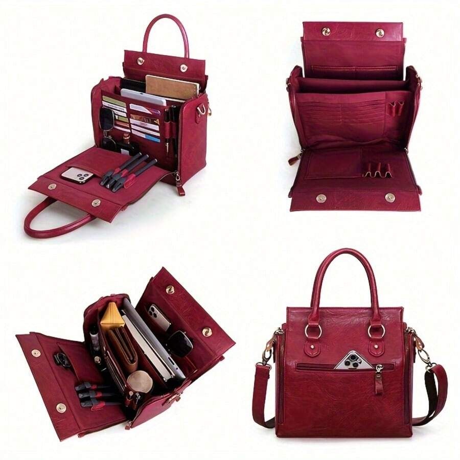 Ladies Vintage Tote Bag - Sac à main de grande capacité avec plusieurs poches