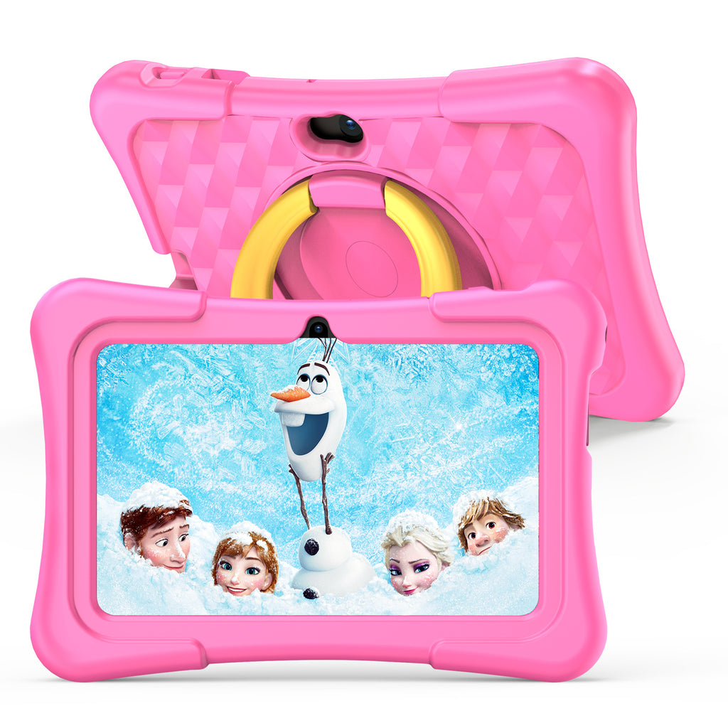 7-pouces d'éducation pour enfants plat avec housse en silicone de protection Manche de rotation à 360 degrés B