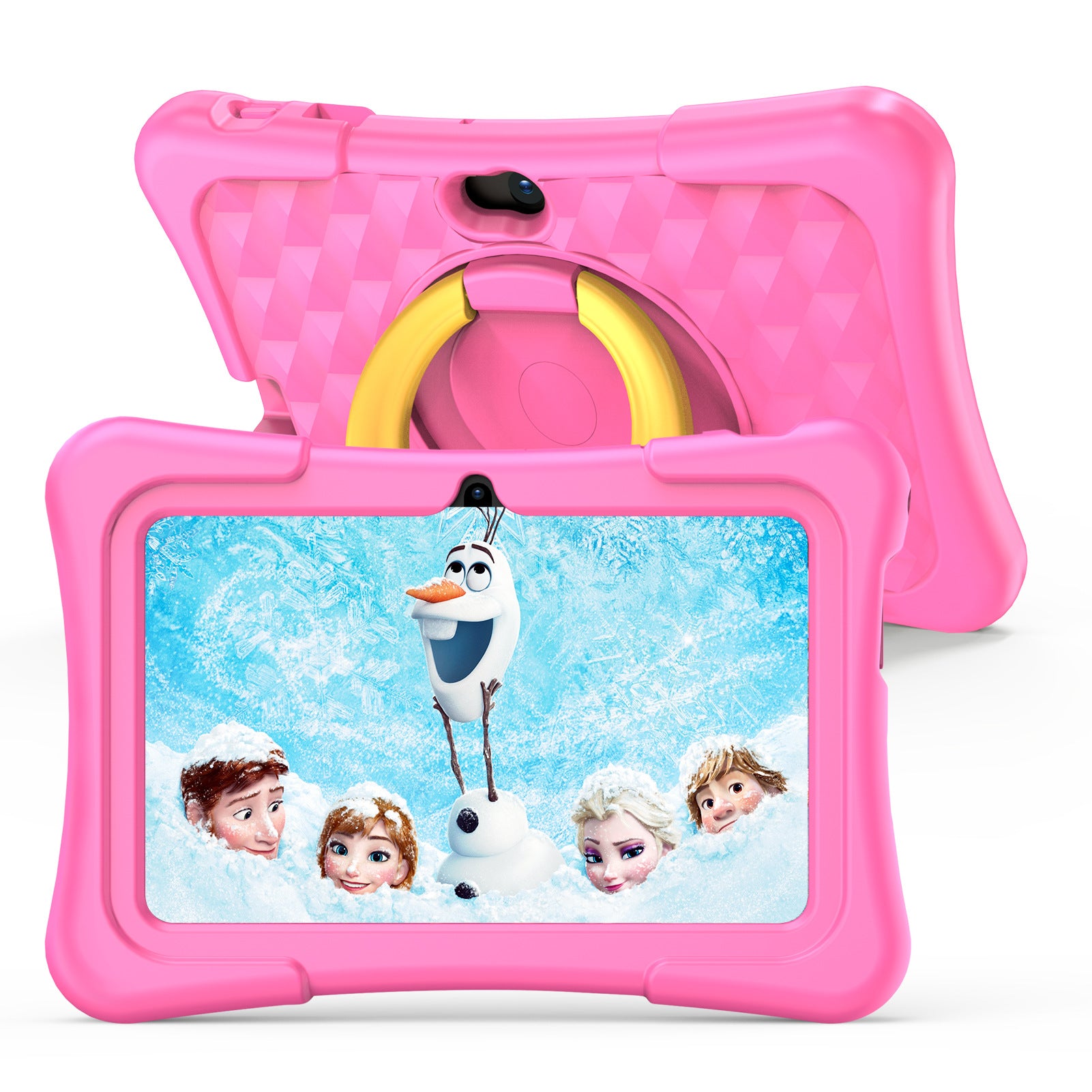 7-pouces d'éducation pour enfants plat avec housse en silicone de protection Manche de rotation à 360 degrés B