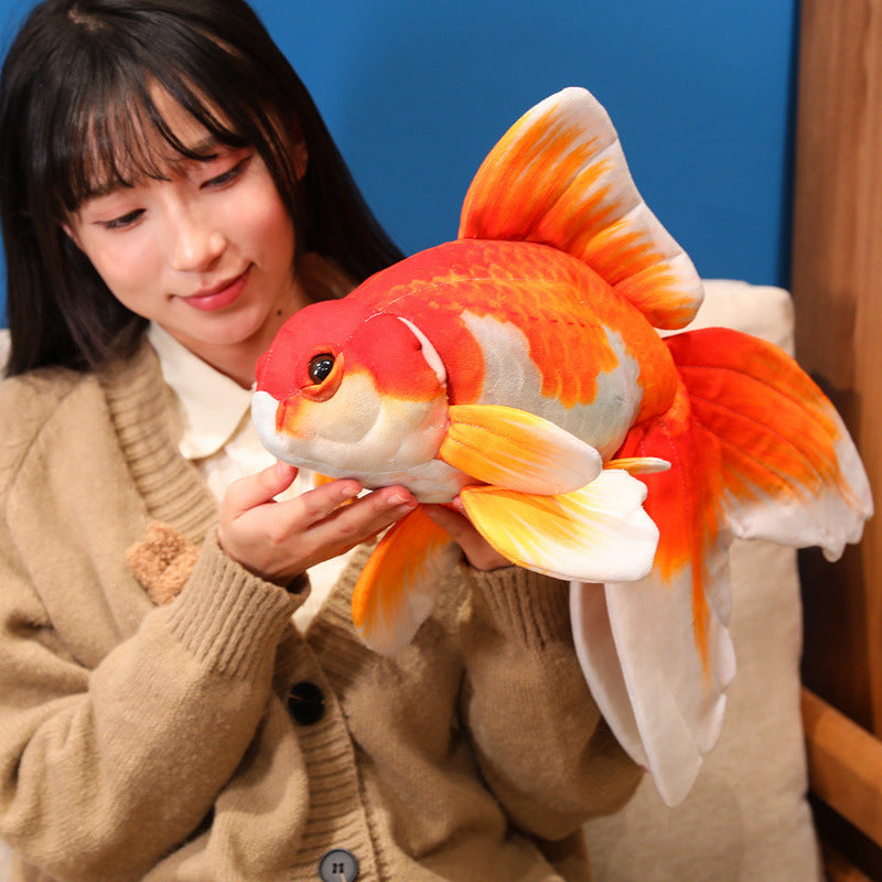 Jouet artificiel en peluche de poisson doré