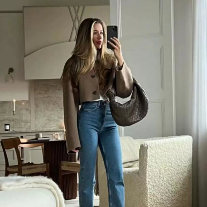 Veste longue manches courte