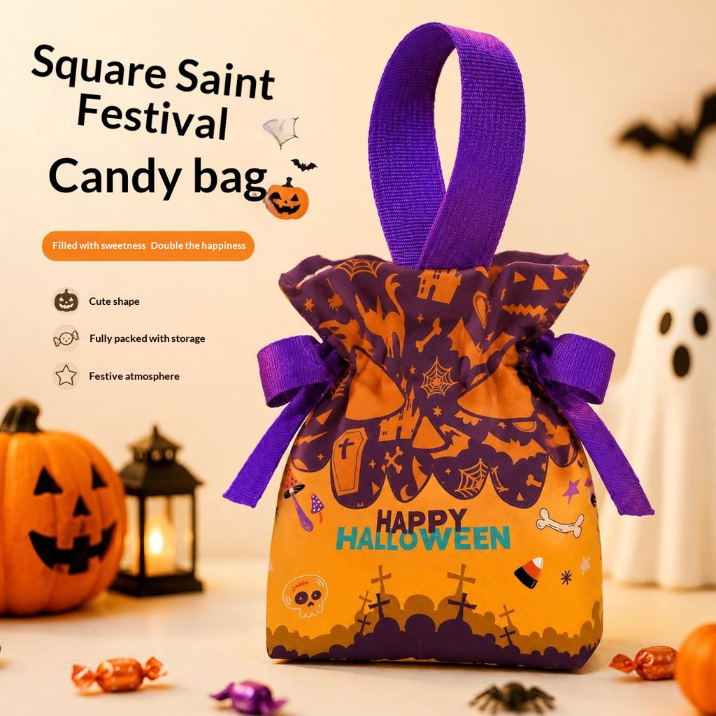 Sac en toile de citrouille amusante d'Halloween pour trick-or-Treating