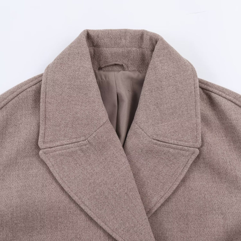 Veste en laine courte à deux seins mode