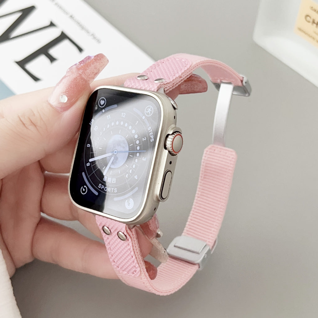 Bracelet de montre en nylon tricoté respirant Applewatch8 Bracelet de montre S7654 Generation Se