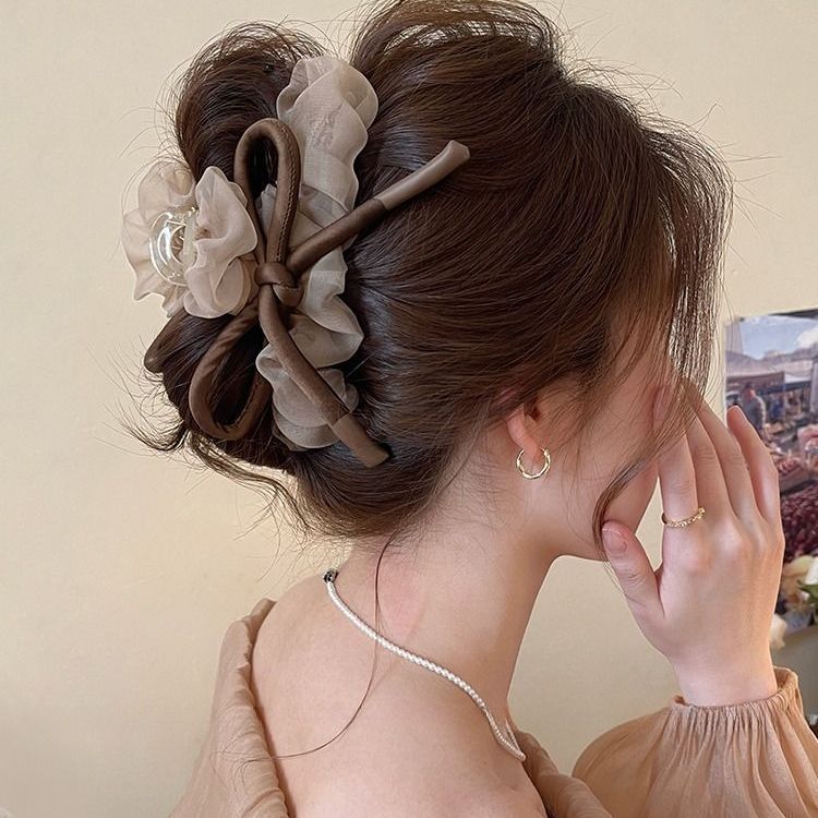 Clip de cheveux de fleur de rose séchée pour les femmes