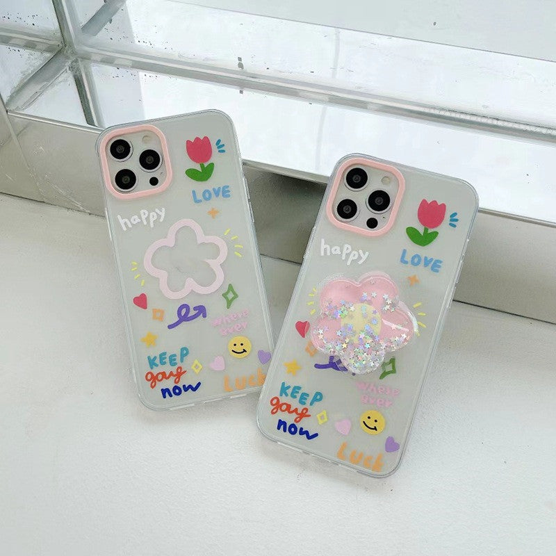 Étui simple de téléphone en silicone fleur