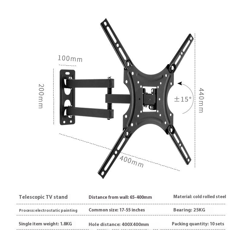 Affichage universel de supports muraux multifonctionnels de 32-55 pouces