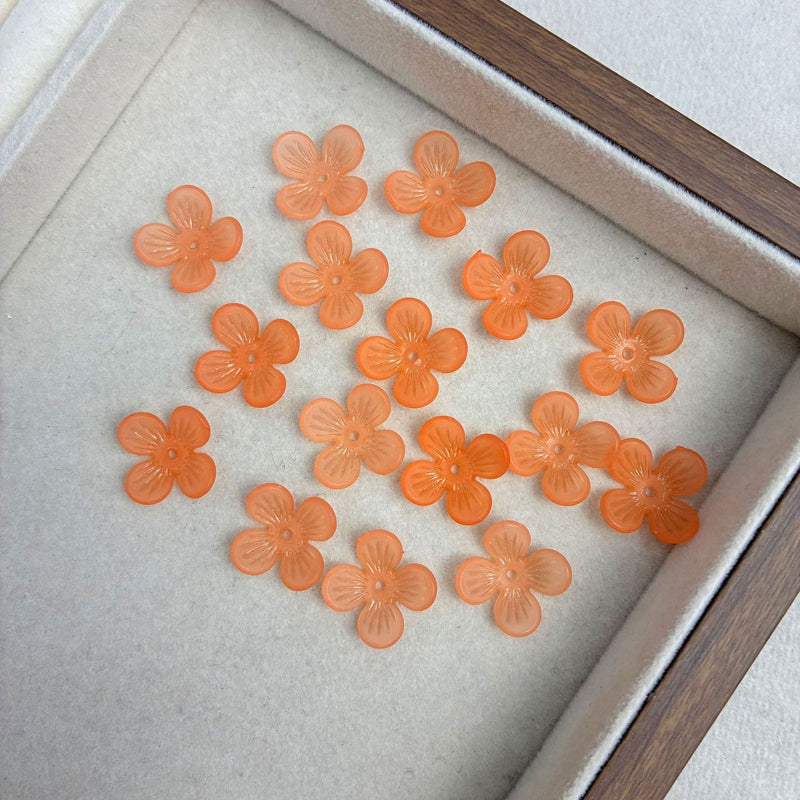 Matte 4-Petal Acrylique Bases de Blossom Translucide
