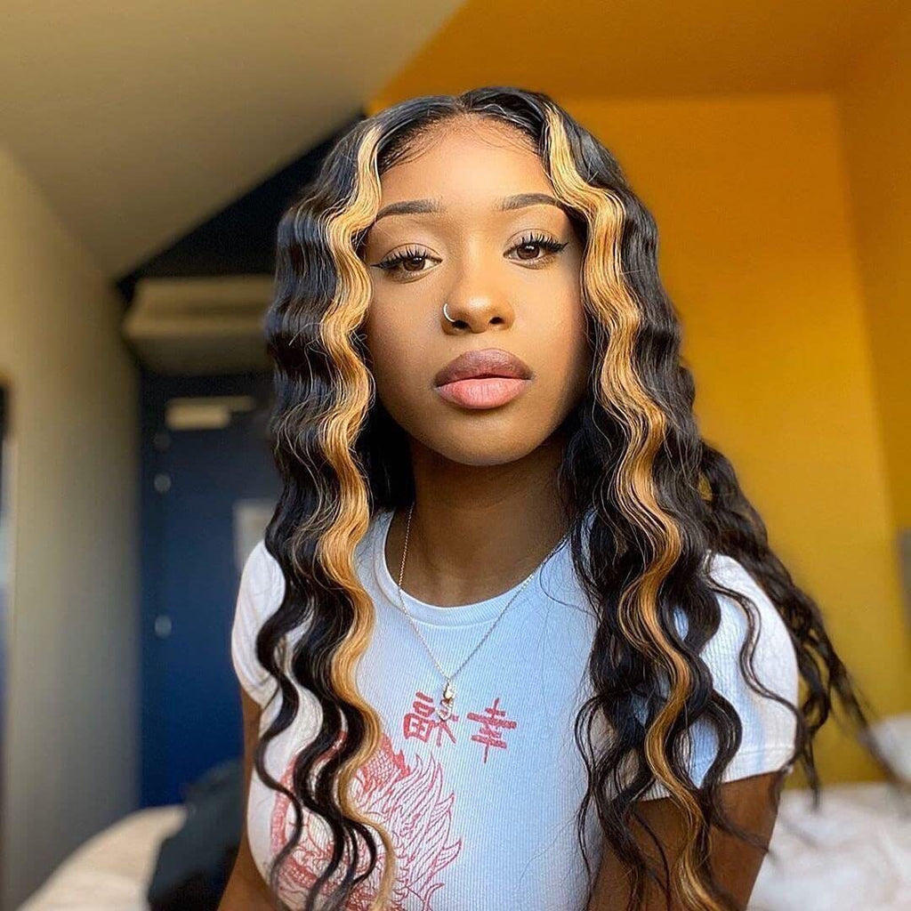 La dentelle des femmes Long Curly Wig