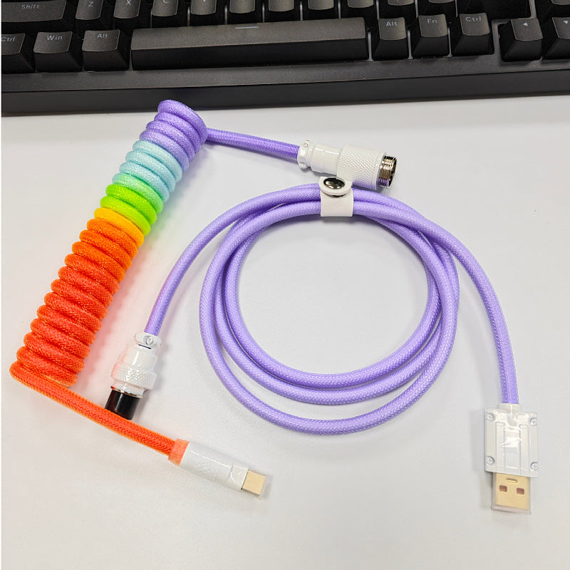 8K Magnetic Shaft Machinery Keyboard Cable Cable Cable Aviation Encens Insert Ressort