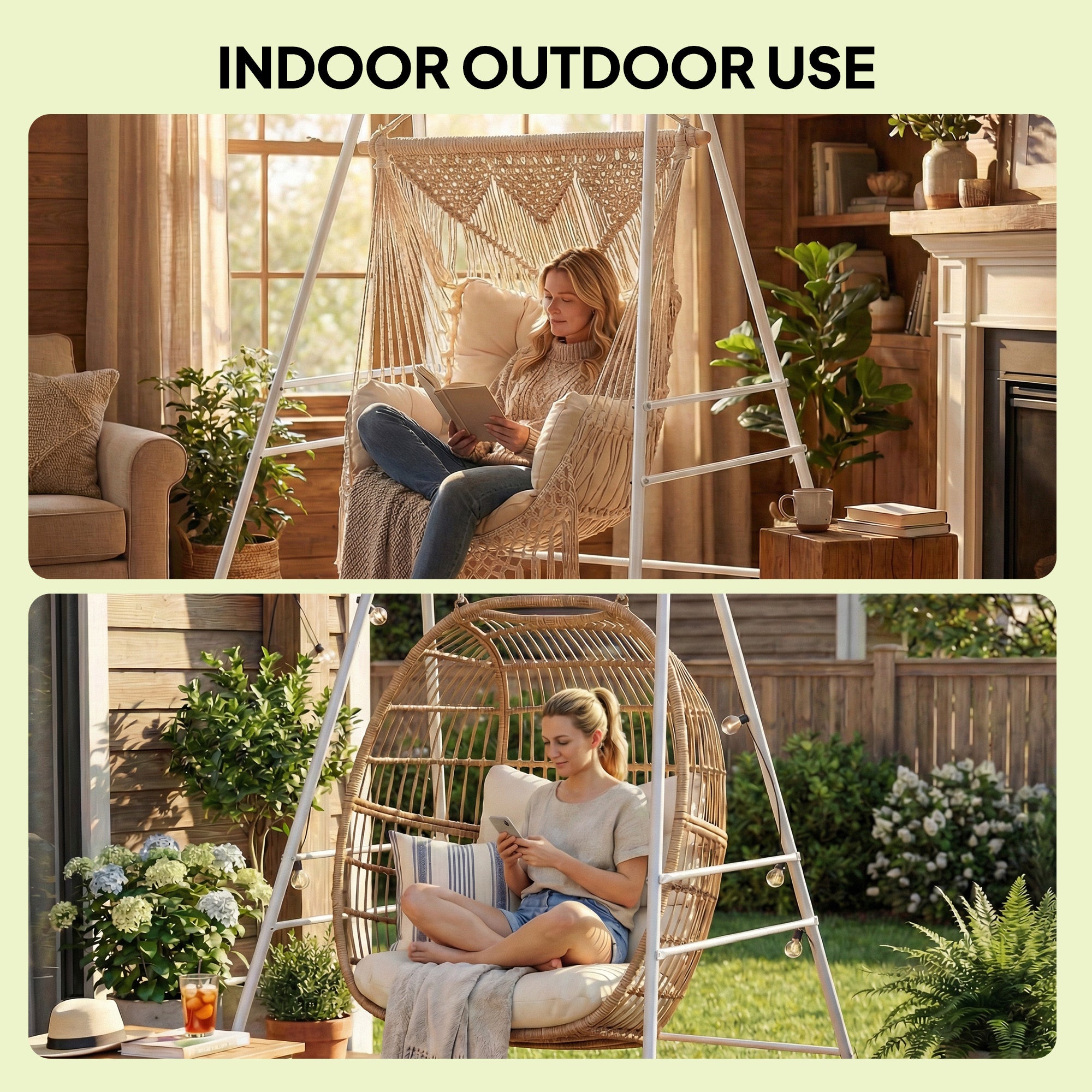 Support de chaise Hamock à usage intérieur et extérieur avec des coussinets antidérapants