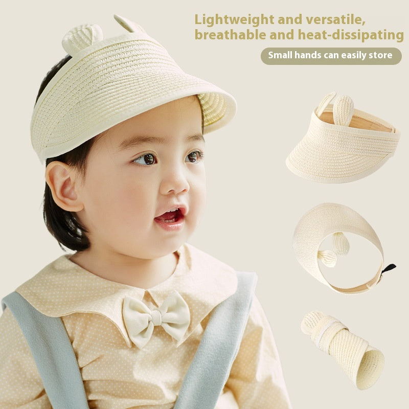 Chapeau de paille de visière résistant au soleil pour enfant