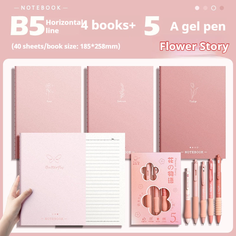 Gradient Color Notebook Student Notepad Home Study Learn Registration Book