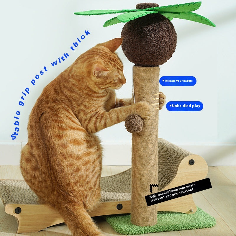 Chaise de plage Pet Cat Nest Planche à gratter multifonctionnelle Chanvre Mat Colonne Chamfer