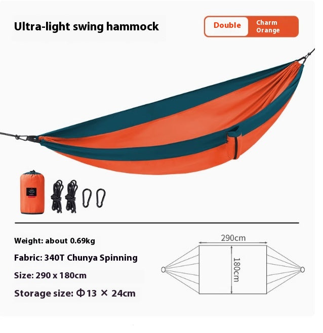 Hamac extérieur balançoire double anti-roulis extérieur Portable Camping Glider