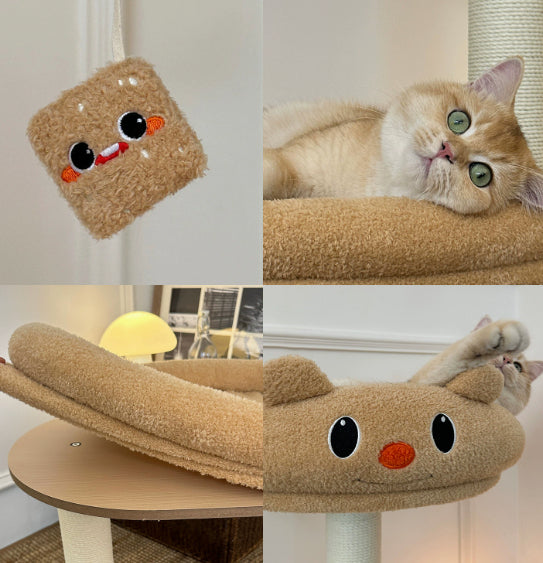 Beurre de TOOCAT Petit cadre d'escalade de panda Jouet tout-en-un de chat Lit de chat résistant aux rayures