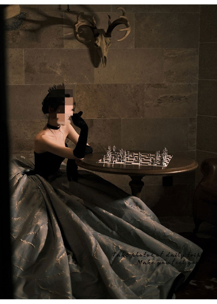 Style Hepburn Toasting Robe Haute Couture de la mariée