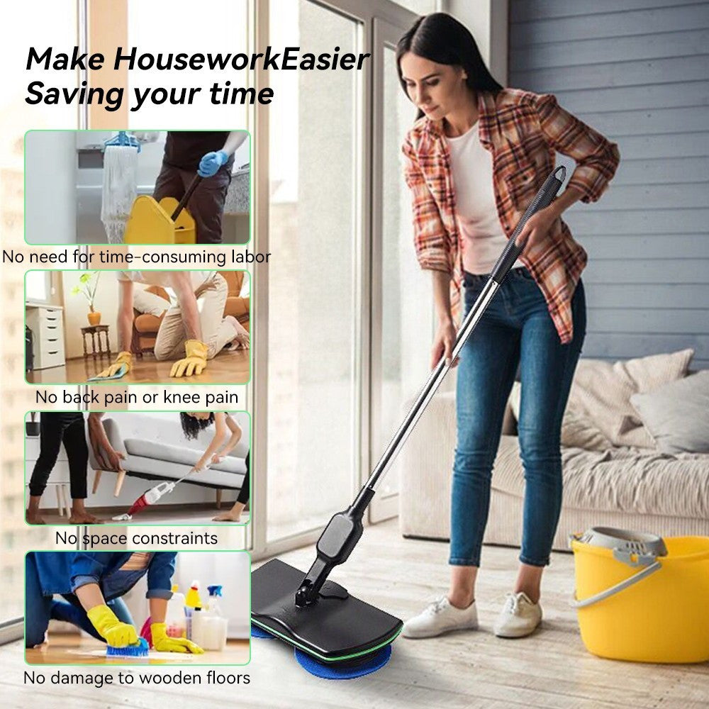 UK Cordless Power Electric Spinning Mop Nettoyeur de sol rechargeable Scrubber