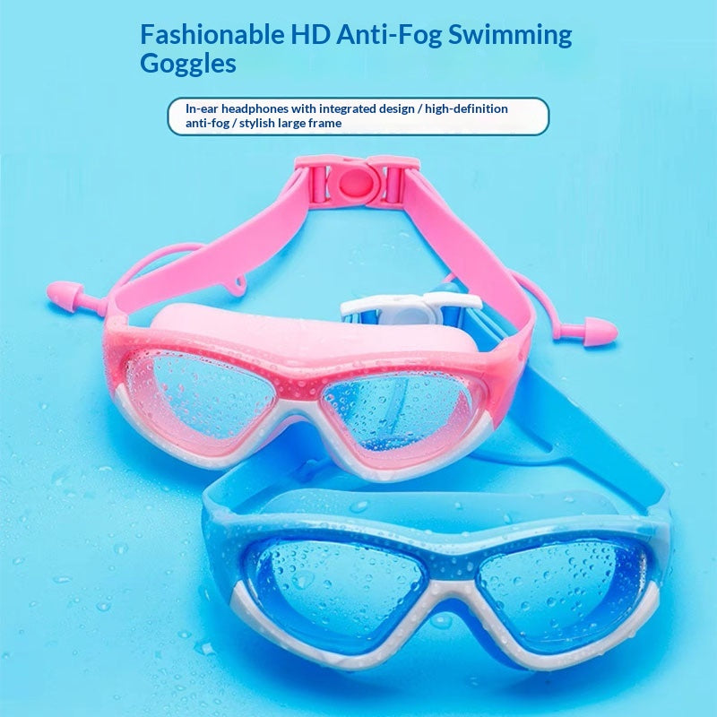 Gants de natation anti-buée pour enfants avec bouchons d'oreille intégrés