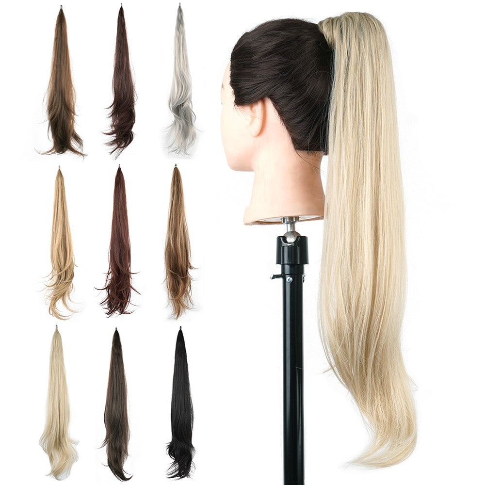 Perruque de queue de cheval haute pour femmes Winding Big Wave Long Curly Hair