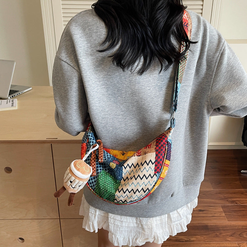 Sac en tissu personnalisé Texturé Sac à épaule unique