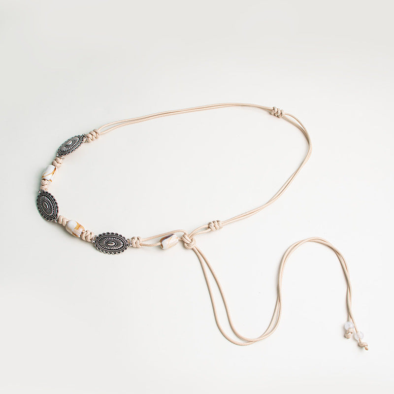Rope de taille bohème avec perles en résine