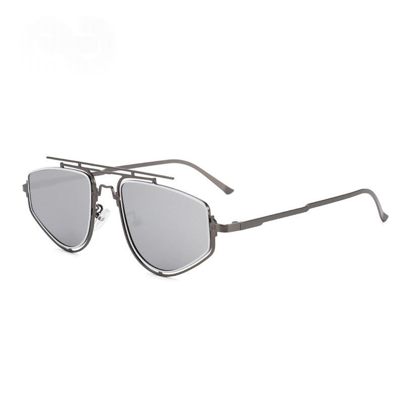 Lunettes de soleil retro double cadre - Unisex UV Protection Mode Eyewear avec design unique fo