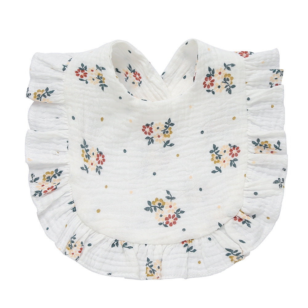 Bib de dentelle en coton pur imprimé pour enfants