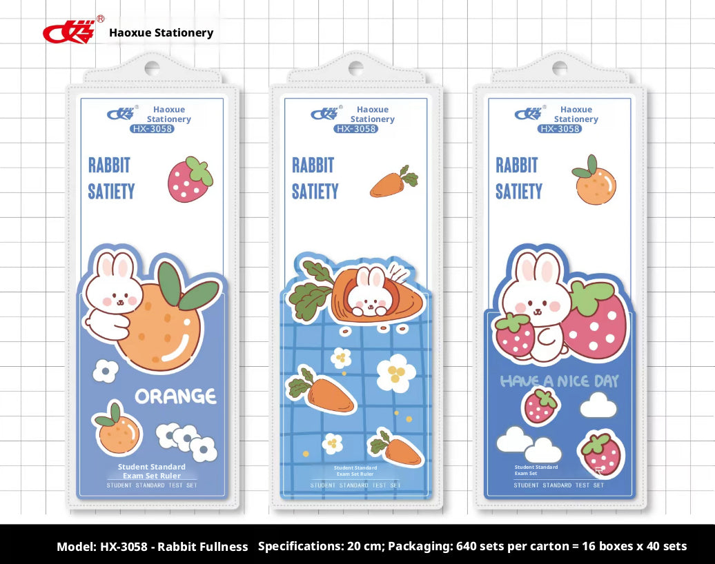 Cute Rabbit Hard Ruler Set - Random Four-Piece Set - 1 Set